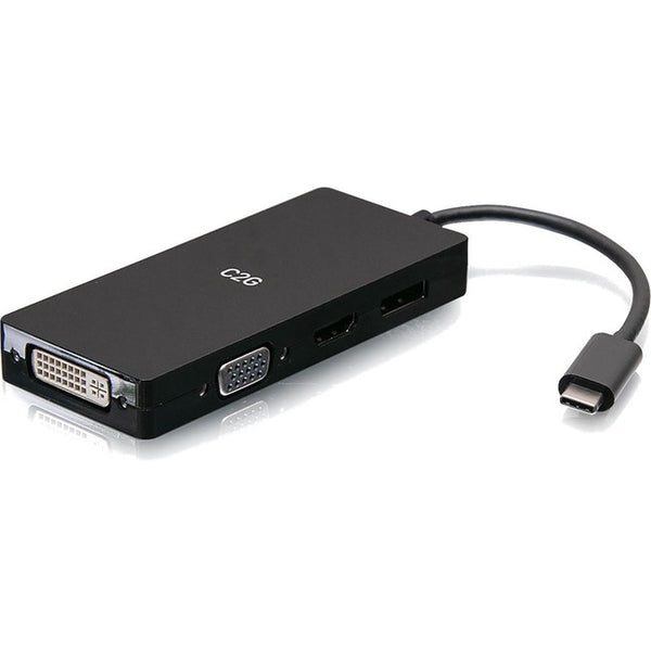 C2G USB C Multiport Adapter with HDMI, DisplayPort, DVI & VGA - American Tech Depot