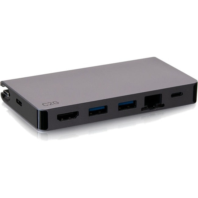 C2G USB C Dock with HDMI, USB, Ethernet, USB C & Power Delivery up to 100W