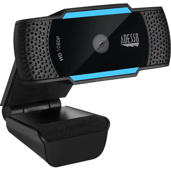 Adesso CyberTrack CyberTrack H5 Webcam - 2.1 Megapixel - 30 fps - Black, Blue - USB 2.0 - American Tech Depot