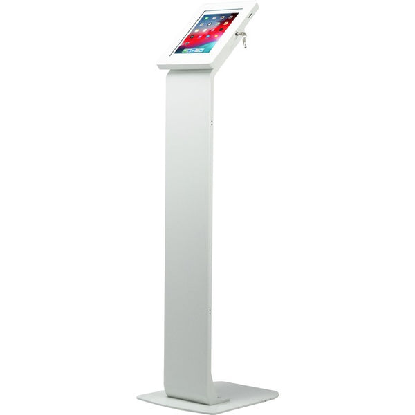 CTA Digital Premium Locking Floor Stand & Enclosure for iPad 10th Gen 10.9" & More (White)