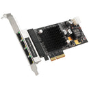 SIIG 4 Port Gigabit Ethernet with POE PCIe Card - Intel 350