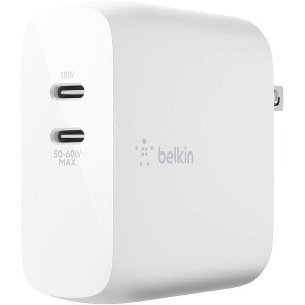 Belkin BOOST↑CHARGE Dual USB-C PD GaN Wall Charger 68W - American Tech Depot