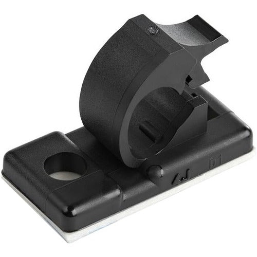 StarTech.com 100 Self Adhesive Cable Management Clips - Ethernet-Network Cable-Office Desk Cord Organizer - Sticky Wire Holder-Clamp Black