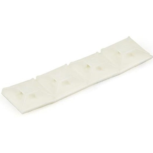 StarTech.com 100 Pack Cable Tie Mounts with Adhesive Tape for 0.13in (3.2mm) Wide Ties - Nylon-Plastic Zip Tie Mounts - 94V-2 Fire & UL