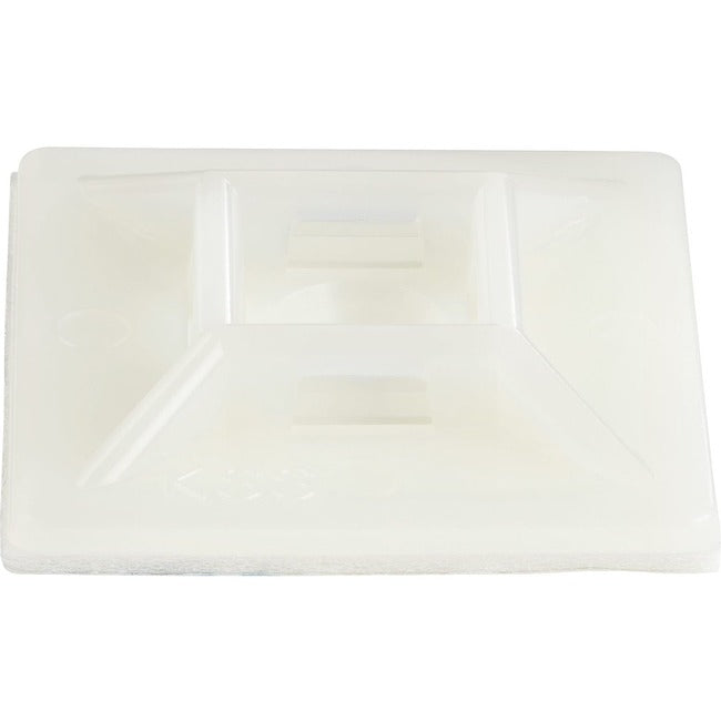StarTech.com 100 Pack Cable Tie Mounts with Adhesive Tape for 0.21in (5.5mm) Wide Ties - Nylon-Plastic Zip Tie Mounts - 94V-2 Fire & UL