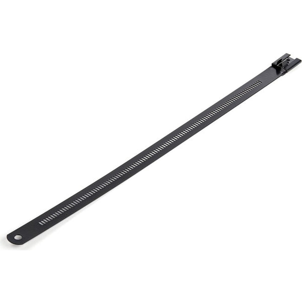 StarTech.com 9"(22cm) Metal Cable Ties, 2-1-4"(55mm) Bundle Dia. 100lb(45kg) Tensile Strength, Nylon Coated Stainless Steel Ties, 50 Pack