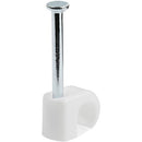 StarTech.com 100 Pk (M) Cable Clips w- Nail - Reusable Nail-in Clamps - Cord Mounting-Holding Clips - Cable Tacks Wire Fasteners White TAA