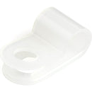 StarTech.com 100 Pack Screw Mount Cable Clamps - Wire Fastener-Holder - R-Type Screw Down Reusable Nylon Clips - UL-94V-2 Rated - Small