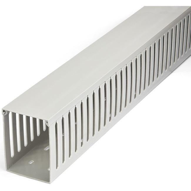 StarTech.com Cable Management Raceway with Cover 3"(75mm)W x 4"(100mm)H, 6.5ft(2m) length, 3-8"(8mm) Slots, Wall Wire Duct, UL Listed