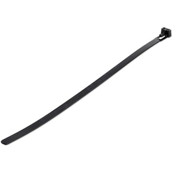 StarTech.com 10"(25cm) Reusable Cable Ties, 2-1-2"(65mm) Dia. 50lb(22Kg) Tensile Strength, Nylon, In-Outdoor, UL Listed, 100 Pack, Black