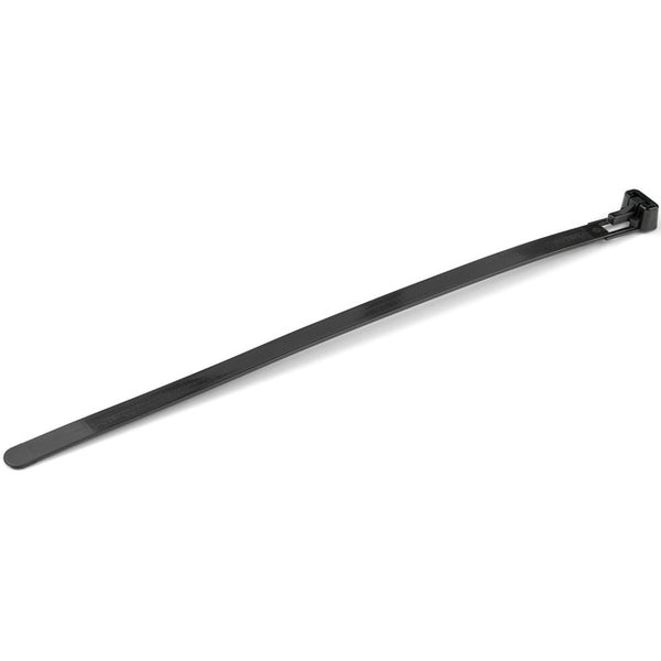 StarTech.com 8"(20cm) Reusable Cable Ties, 1-7-8"(50mm) Dia. 50lb(22Kg) Tensile Strength, Nylon, In-Outdoor, UL Listed, 100 Pack, Black