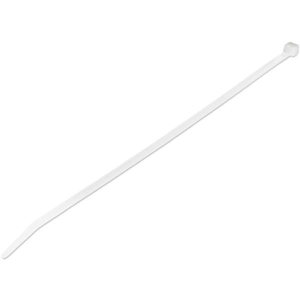 StarTech.com 10"(25cm) Cable Ties, 2-5-8"(68mm) Dia, 50lb(22kg) Tensile Strength, Nylon Self Locking Ties, UL Listed, 1000 Pack, White