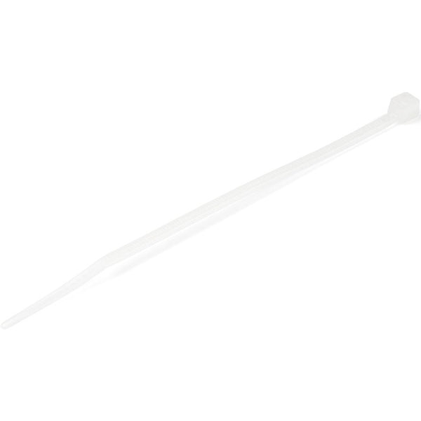 StarTech.com 4"(10cm) Cable Ties, 7-8"(22mm) Dia, 18lb(8kg) Tensile Strength, Nylon Self Locking Zip Ties, UL Listed, 100 Pack, White