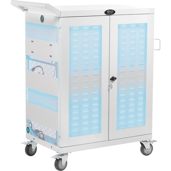 Tripp Lite Clean-IT UV Charging Cart Antimicrobial 32-Port AC for Chromebook Laptop iPad White - American Tech Depot