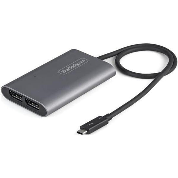 StarTech.com Thunderbolt 3 to Dual DisplayPort Adapter DP 1.4 - Dual 4K 60Hz or Single 8K-5K TB3 to DP Monitor Video Adapter - Mac-Windows - American Tech Depot