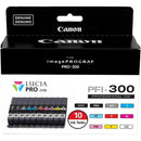 Canon LUCIA PRO PFI-300 Original Ink Cartridge - Value Pack - Photo Black, Matte Black, Cyan, Gray, Magenta, Yellow, Red, Photo Cyan, Photo Magenta, Chroma Optimizer
