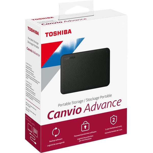 Toshiba Canvio Advance HDTCA10XW3AA 1 TB Portable Hard Drive - External - White