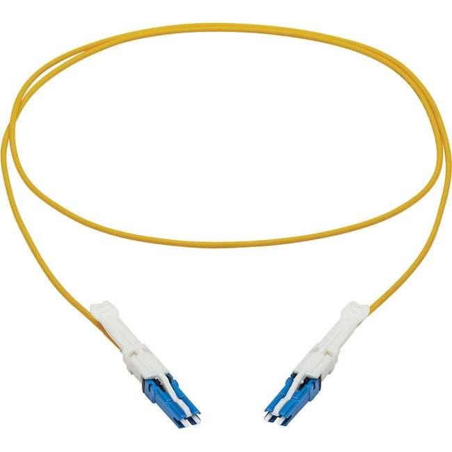 Tripp Lite N381C-01M 400Gb Duplex Singlemode 8.3-125 OS2 Fiber Optic Cable, Yellow, 1 m - American Tech Depot