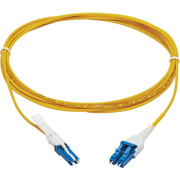 Tripp Lite N381L-03M 400Gb Duplex Singlemode 8.3-125 OS2 Fiber Optic Cable, Yellow, 3 m - American Tech Depot