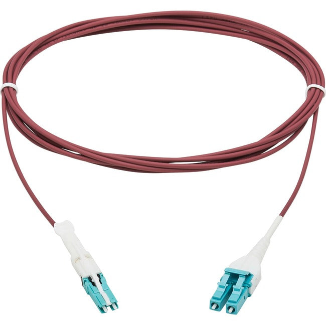 Tripp Lite N822L-03M-MG 400Gb Duplex Multimode 50-125 OM4 Fiber Optic Cable, Magenta, 3 m - American Tech Depot