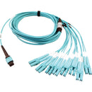 Tripp Lite N846D-05M-24CAQ 400G Multimode 50-125 OM4 Fiber Optic Cable, Aqua, 5 m - American Tech Depot