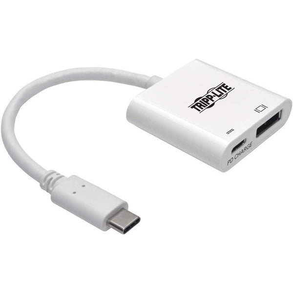 Tripp Lite U444-06N-DP8WC USB-C to DisplayPort Adapter Cable, M-F, White, 6 in. - American Tech Depot
