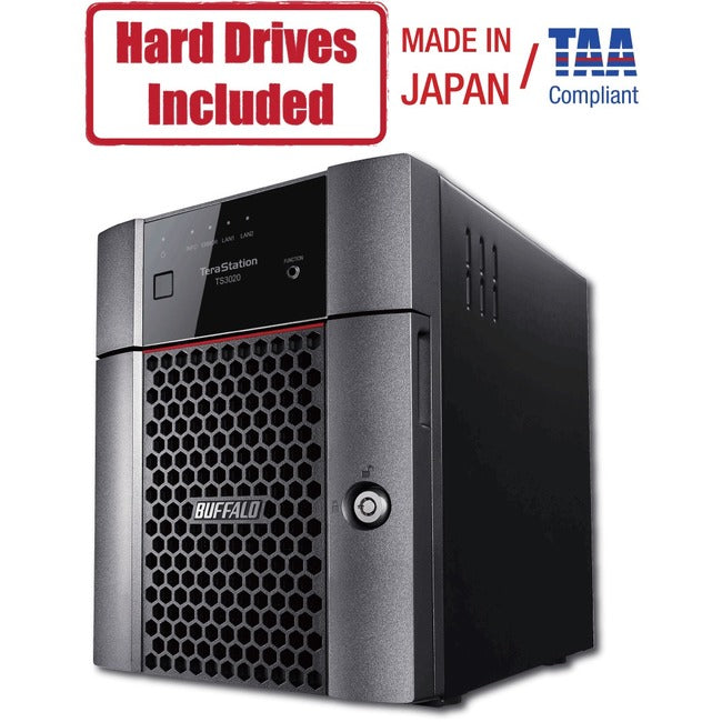 Buffalo TeraStation 3420DN Desktop 4TB NAS Hard Drives Included (2 x 2TB, 4 Bay)