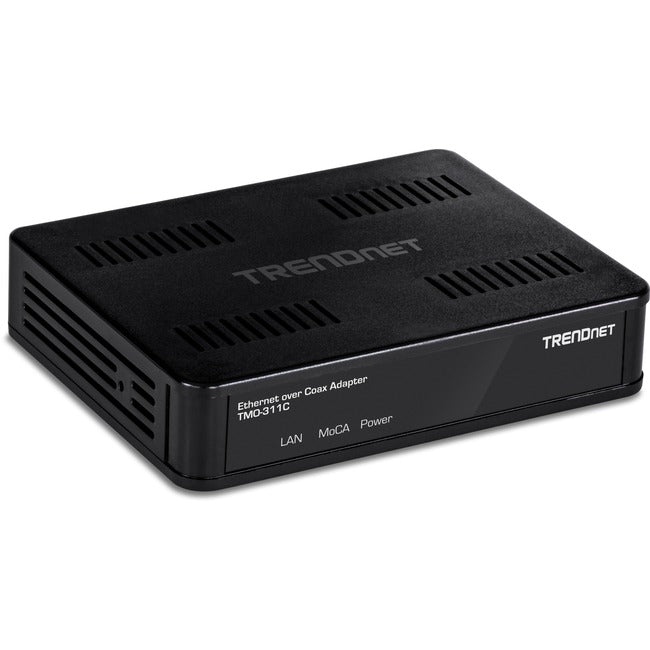 TRENDnet Ethernet Over Coax Adapter, Backward Compatible With MoCA 1.1 & 1.0, Gigabit LAN Port, Supports Net Throughput Up To 1Gbps, Supports Up To 16 Nodes On One Network, Black, TMO-311C