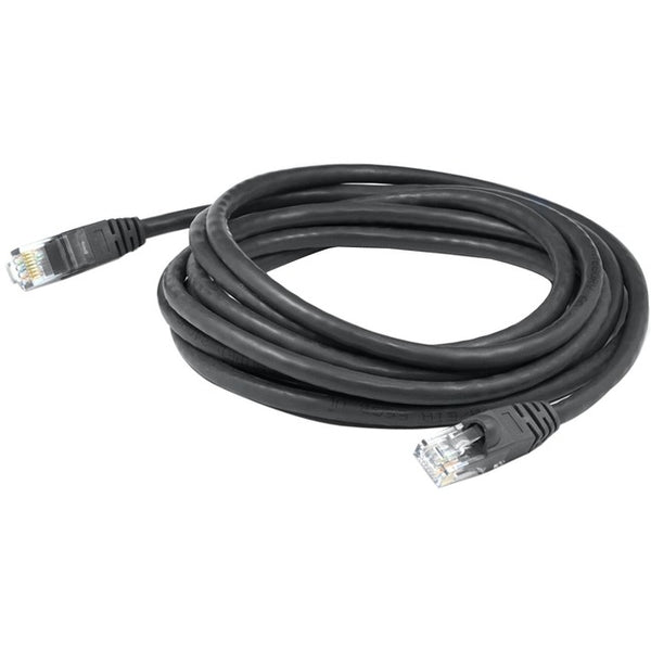 AddOn 100ft RJ-45 (Male) to RJ-45 (Male) Black Cat6 UTP PVC Copper Patch Cable