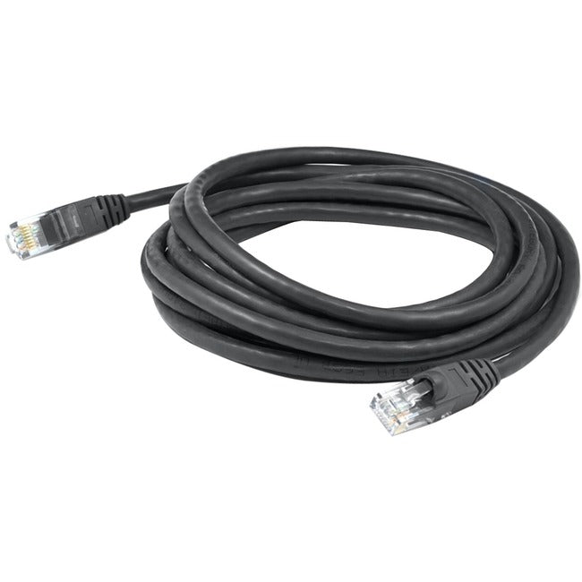 AddOn 100ft RJ-45 (Male) to RJ-45 (Male) Black Cat6 UTP PVC Copper Patch Cable