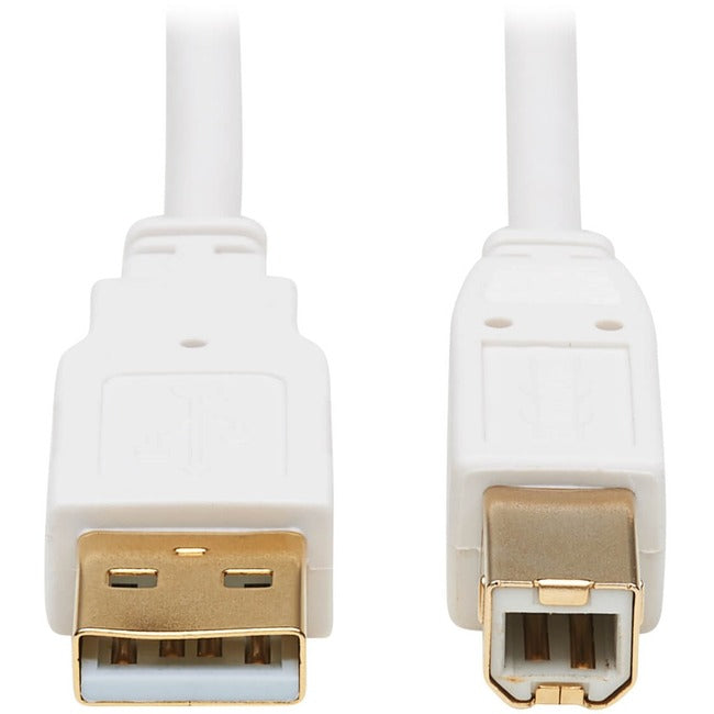 Tripp Lite USB-A to USB-B Antibacterial Cable (M-M), USB 2.0, White, 10 ft. - American Tech Depot