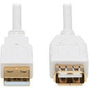 Tripp Lite USB-A Antibacterial Extension Cable (M-F), USB 2.0, White, 6 ft. - American Tech Depot