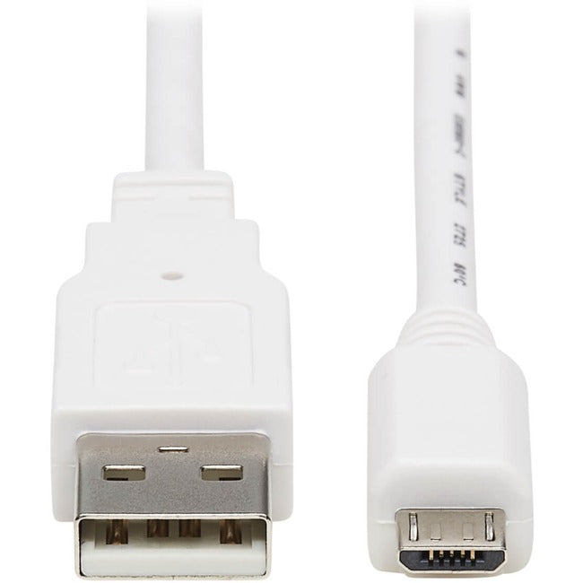 Tripp Lite USB-A to USB Micro-B Antibacterial Cable (M-M), USB 2.0, White, 6 ft. - American Tech Depot