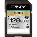 PNY Elite-X 128 GB Class 10-UHS-I (U3) SDXC