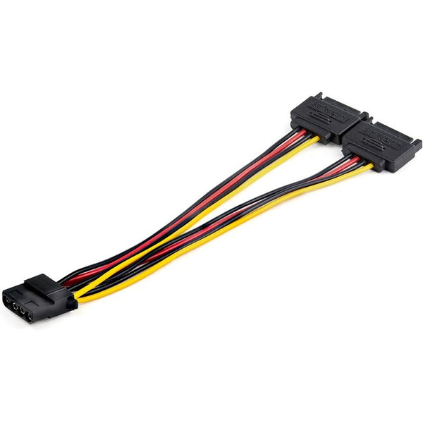 Star Tech.com Dual SATA to LP4 Power Doubler Cable Adapter, SATA to 4 Pin LP4 Internal PC Peripheral Power Supply Connector, 9 Amps-108W
