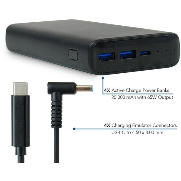 JAR Systems Active Charge Power Bank 4-Pack with HP Connectors 4-Pack