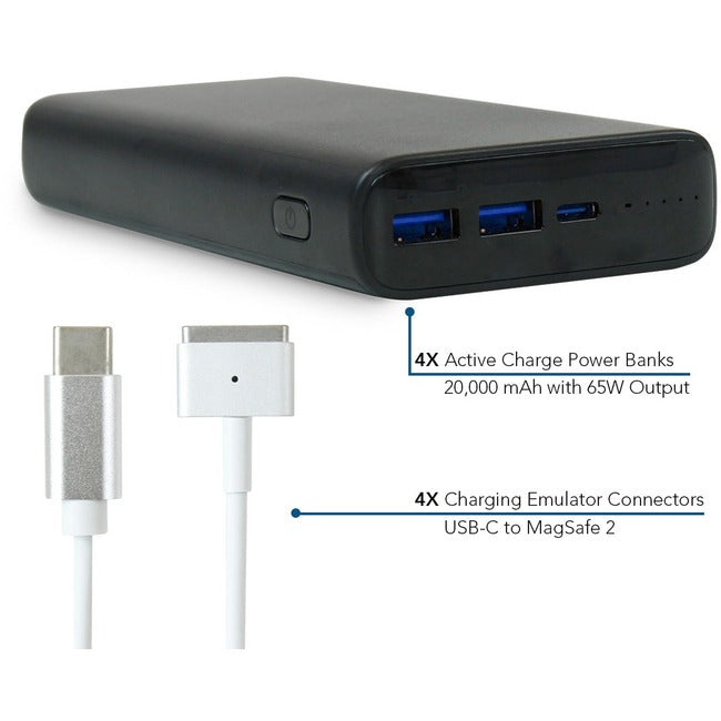 JAR Systems Active Charge Power Bank 4-Pack with Apple MagSafe 2 Connectors 4-Pack