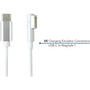 JAR Systems Emulator Charging Cables for Macbook Devices 4-Pack of USB-C PD to 0.5 in 5-Pin Magnetic MagSafe 1 Tip Connectors