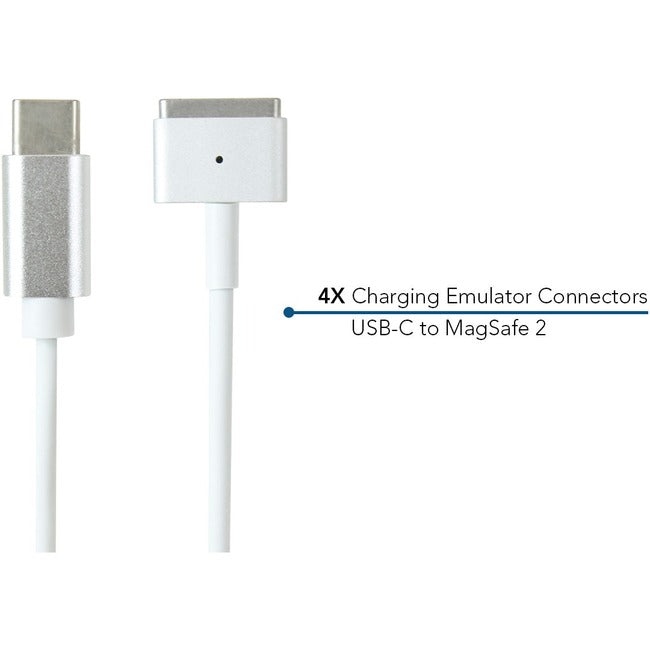 JAR Systems Emulator Charging Cables for Macbook Devices 4-Pack of USB-C PD to 0.625 in 5-Pin Magnetic MagSafe 2 Tip Connectors