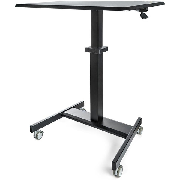 StarTech.com Mobile Standing Desk - Portable Sit-Stand Ergonomic Height Adjustable Cart on Wheels - Rolling Computer-Laptop Workstation