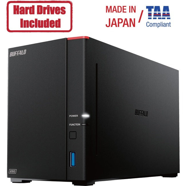 Buffalo LinkStation SoHo 720DB 4TB Hard Drives Included (2 x 2TB, 2 Bay)