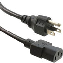 Unirise Power cord C13-5-15P SJT, 125V, 15amp Black jacket 8ft