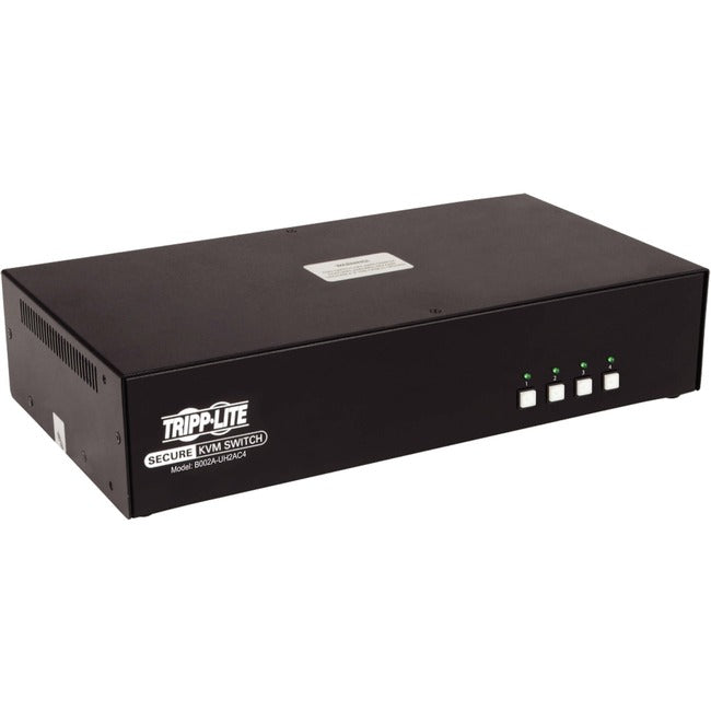 Tripp Lite Secure KVM Switch 4-Port Dual-Monitor HDMI 4K NIAP CAC PP3.0 TAA
