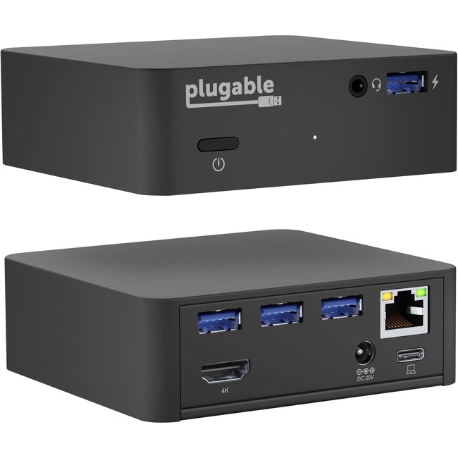 Plugable USB C Dock with 85W Charging Compatible with Thunderbolt 3 and USB-C MacBooks and Select Windows Laptops