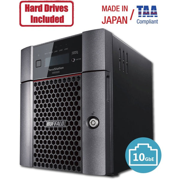 Buffalo TeraStation 5420DN Windows Server IoT 2019 Standard 16TB 4 Bay Desktop (4x4TB) NAS Hard Drives Included RAID iSCSI