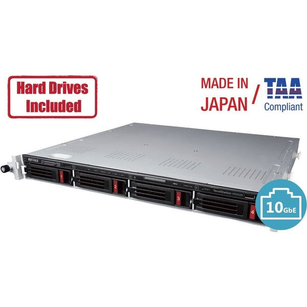 Buffalo TeraStation 5420RN Windows Server IoT 2019 Standard 16TB 4 Bay Rackmount (4x4TB) NAS Hard Drives Included RAID iSCSI