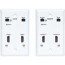 Tripp Lite HDMI Over Cat6 Extender Kit Wallplate Trans-Rec Dual Output 4K