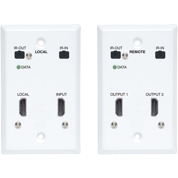 Tripp Lite HDMI Over Cat6 Extender Kit Wallplate Trans-Rec Dual Output 4K