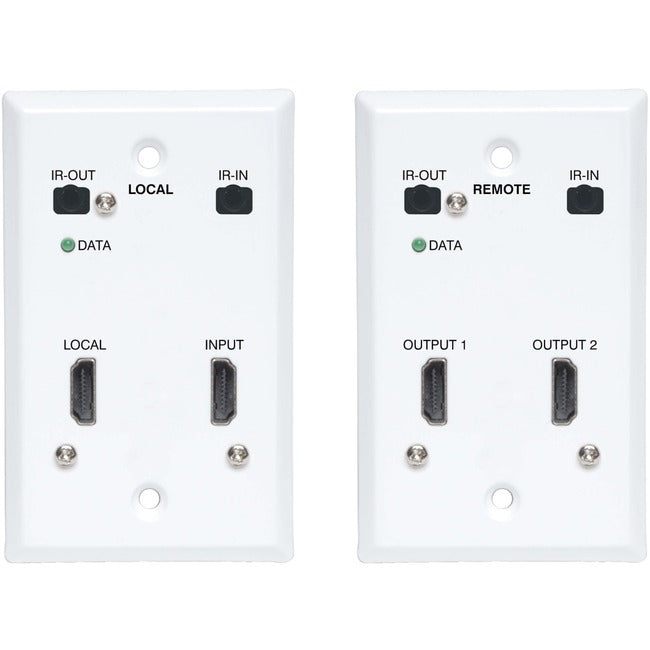 Tripp Lite HDMI Over Cat6 Extender Kit Wallplate Trans-Rec Dual Output 4K