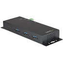 StarTech.com 4 Port USB C Hub 10Gbps - Metal Industrial USB 3.2-3.1 Gen 2 Type-C Hub - 3A-1C - USB-C or USB-A Host - Mountable - ESD-Surge